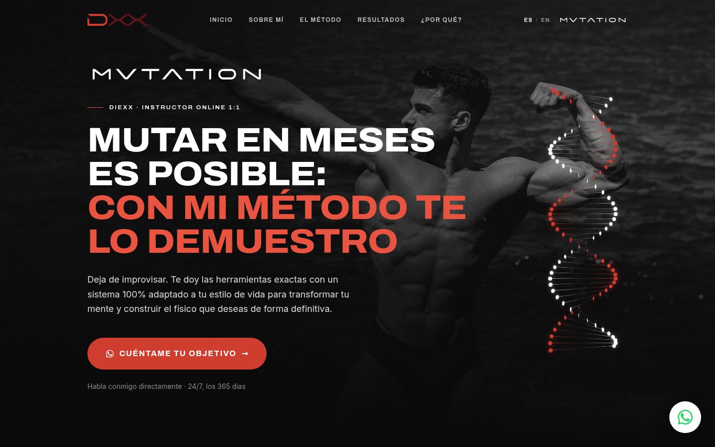 Captura de la página web de Mutation by DXX